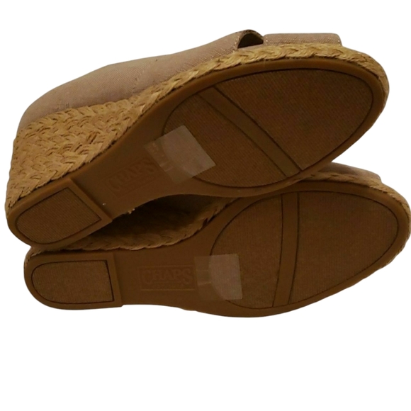 New Chaps Dakota Espadrilles Wedge Open Toe Sandals Size 6B - Picture 3 of 3